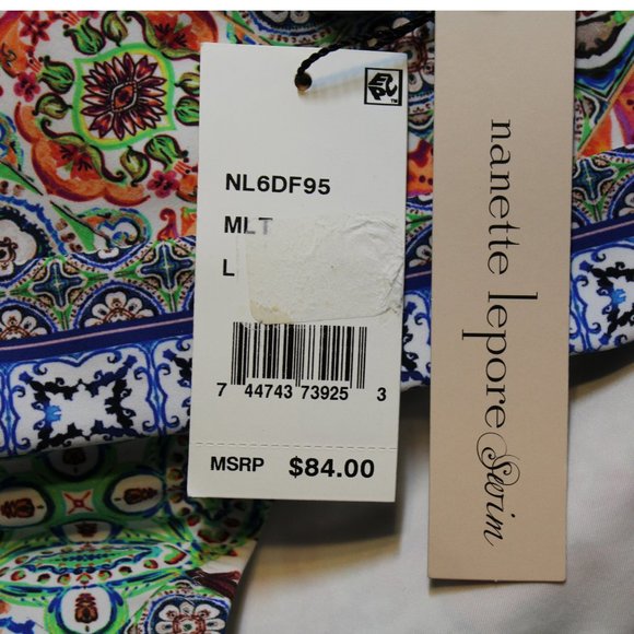 NWT Nanette Lepore Greek Tiles Bikini Bottom - Picture 6 of 7